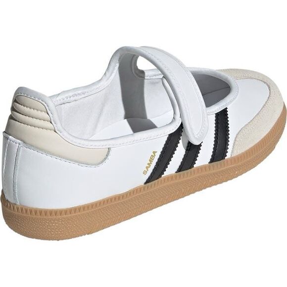 Adidas Women's White Black Gum Samba Jane Leather Sneaker Shoes Size 9.5 NWOT - Picture 2 of 9